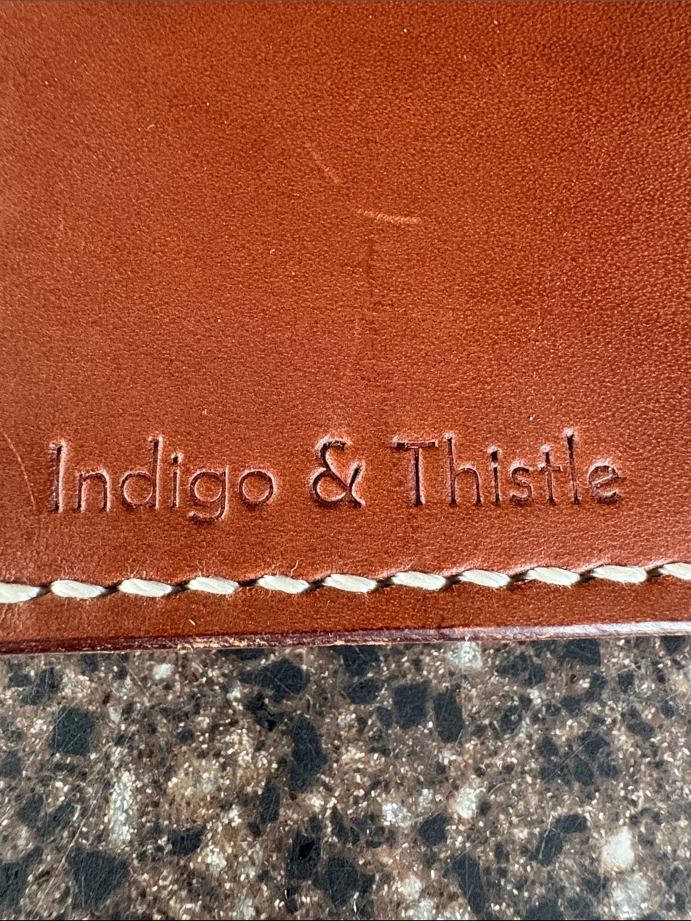 Indigo and Thistle Men's Tan Leather Card & Key Wallet
